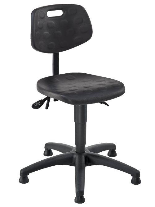 Produktbild Bedrunka+Hirth Arbeitsdrehstuhl mit Bodengleitern 470 bis 610 mm PU schwar