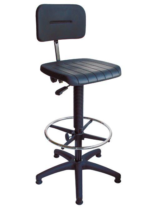 Produktbild Bedrunka+Hirth Arbeitsdrehstuhl mit Sitzhöhenverstellung 560 bis 820 mm PU schwarz