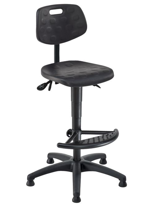 Produktbild Bedrunka+Hirth Arbeitsdrehstuhl mit Bodengleitern sowie Fußstütze 590 bis 840 mm