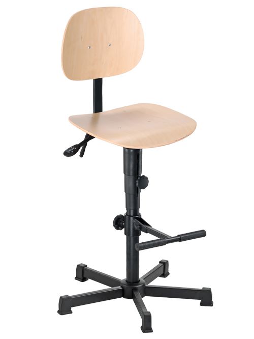 Produktbild Bedrunka+Hirth Arbeitsdrehstuhl mit Bodengleitern und Fußstütze, Sitzhöhe 640 - 880 mm, Sitzflä