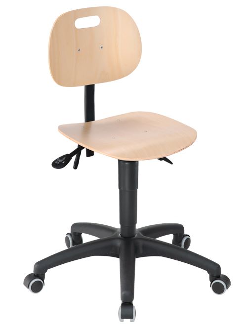 Produktbild Bedrunka+Hirth Arbeitsdrehstuhl mit Rollen 480 bis 620 mm Buche