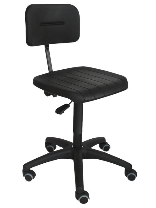 Produktbild Bedrunka+Hirth Arbeitsdrehstuhl mit Rollen Höhe 465 bis 655 mm PU in schwarz