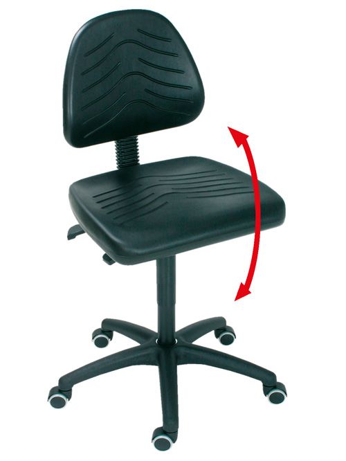 Produktbild Bedrunka+Hirth Arbeitsdrehstuhl PU Schaum mit Rollen 470 bis 670 mm Last bis 110 kg