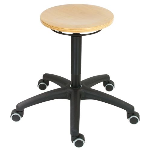 Produktbild Bedrunka+Hirth Arbeitshocker Sitz Buche natur lackiert Sitzhöhe 435 bis 625 mm