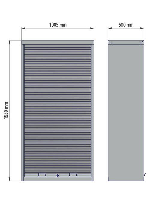 Produktbild Bedrunka+Hirth CNC Rollladenschrank mit Kunststoff Rollladen R 36-16 B 1000 mm bild 2