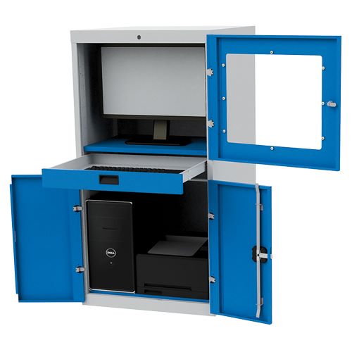 Produktbild Bedrunka+Hirth Computerschrank stationär mit Flügeltüren 680 x 736 x 1319 mm