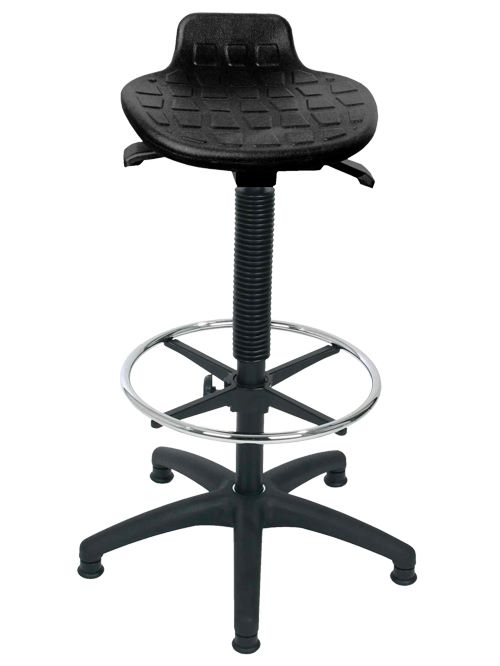 Produktbild Bedrunka+Hirth Drehhocker mit Bodengleiter Sitzhöhe von 550 bis 805 mm Farbe schwarz