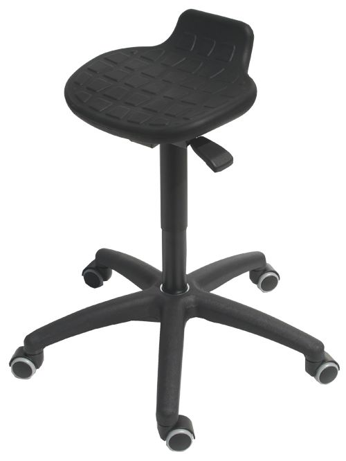 Produktbild Bedrunka+Hirth Drehhocker mit Rollen Sitzhöhe 445 bis 635 mm schwarz