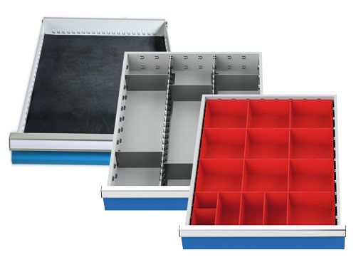 Produktbild Bedrunka+Hirth Einteilungssortiment 3 teilig für Schubladen R 18-24 BxT 450 x 600 mm