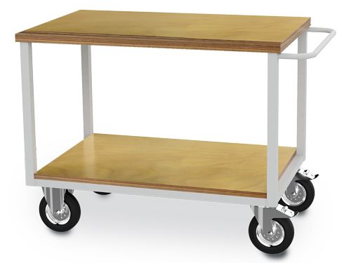 Produktbild Bedrunka+Hirth Fahrbarer Arbeitstisch 1 Fachboden Buche Multiplex 1500 x 750 x 995 mm