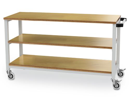 Produktbild Bedrunka+Hirth Fahrbarer Arbeitstisch 1500 x 540 x 880 mm 4 Lenkrollen