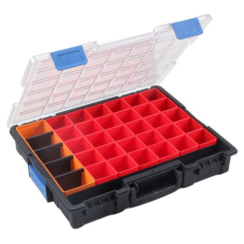 Produktbild Bedrunka+Hirth Flex Box Kunststoff 34 bis 41 Fächer Maße 440 x 355 x 76 mm schwarz