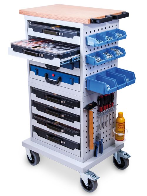 Produktbild Bedrunka+Hirth Flex Box Schrank mobil 2 Kofferschränke 607 x 475 mm