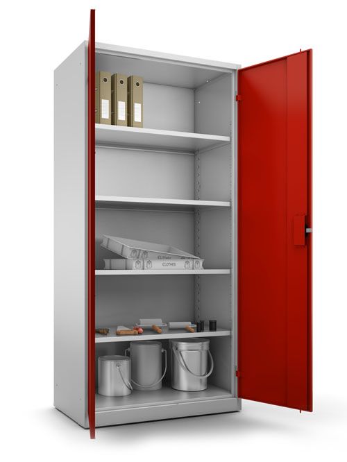 Produktbild Bedrunka+Hirth Flügeltürenschrank je Fachboden 80 kg Last 1200 x 300 x 1950 mm