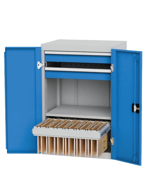 Produktbild Bedrunka+Hirth Flügeltürenschrank R 24-16 mit 2 Schubladen B 680 mm