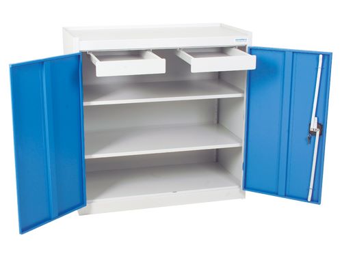 Produktbild Bedrunka+Hirth Flügeltürenschrank Typ 110 2 Schubladen 1000 x 500 x 1000 mm