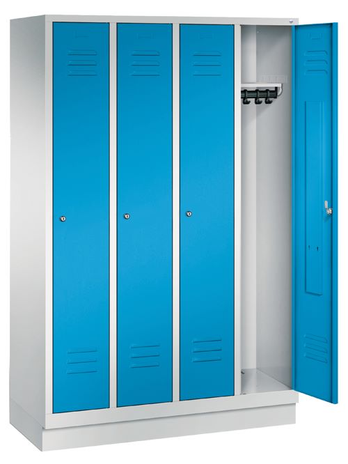 Produktbild Bedrunka+Hirth Garderobenschrank mit hohem Sockel 2 Abteile 810 x 500 x 1800 mm