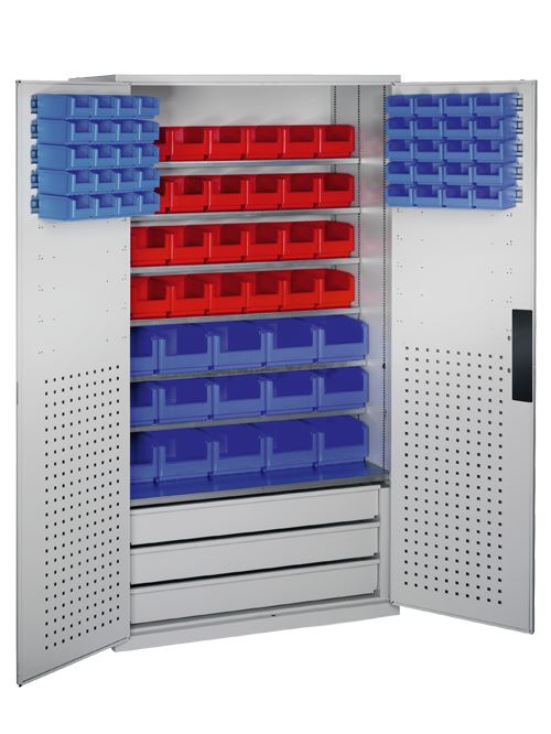 Produktbild Bedrunka+Hirth Großraumschrank mit 7 Schienen pro Tür 1100 x 535 x 1950 mm