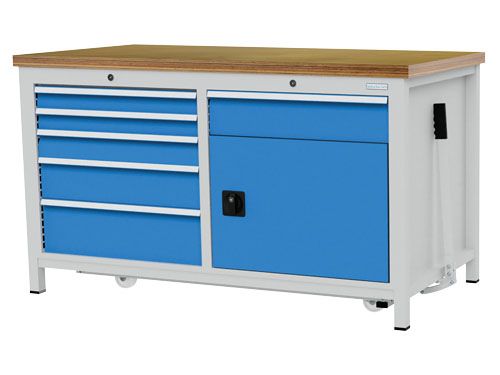 Produktbild Bedrunka+Hirth Hub Senkfahrgestell für Werkbankhöhe 959 mm nachrüstbar 2000 x 959 mm bild 2