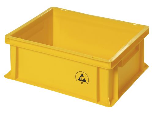 Produktbild Bedrunka+Hirth Sichtlagerkästen gelb Maße 300 x 400 x 120 mm stapelbar