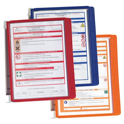 Produktbild Bedrunka+Hirth Infotafel mit Wandhalter A4 orange BxTxH 360 x 260 x 325 mm in Metall