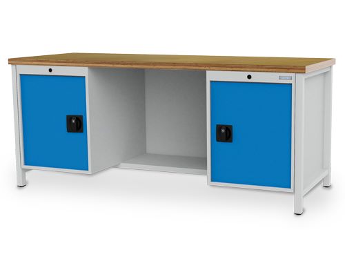 Produktbild Bedrunka+Hirth Kastenwerkbank Flügeltür und Fachboden 2000 x 750 x 959 mm