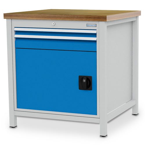 Produktbild Bedrunka+Hirth Kastenwerkbank R 24-24 2 x Schubladen 1 x Flügeltür B 810 x T 750 x H 959 mm
