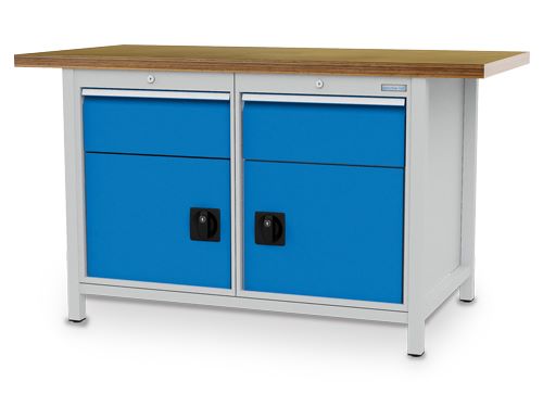 Produktbild Bedrunka+Hirth Kastenwerkbank Tiefe 750 mm R 18-24 2 x Schubladen 2 x Flügeltüren