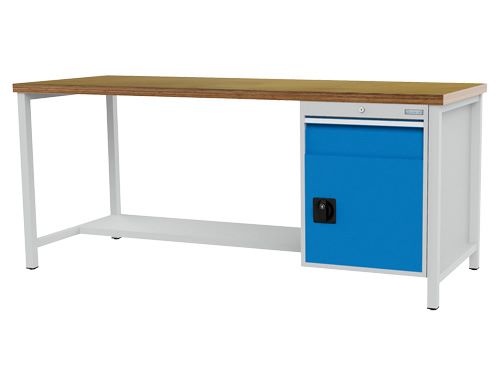 Produktbild Bedrunka+Hirth Kastenwerkbank mit Ablagefläche sowie Flügeltür 2000 x 750 x 859 mm