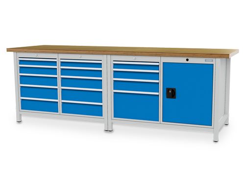 Produktbild Bedrunka+Hirth Kastenwerkbank mit Zylinderschloss R 18-24 Maße 2500 x 750 x 859 mm