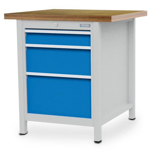 Produktbild Bedrunka+Hirth Kastenwerkbank Tiefe 750 mm R 18-24 3 Schubladen B 810 x H 859 mm