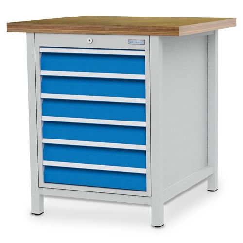 Produktbild Bedrunka+Hirth Kastenwerkbank Tiefe 750 mm R 18-24 6 Schubladen B 810 x H 859 mm