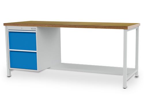 Produktbild Bedrunka+Hirth Kombiwerkbank 2 Schubladen mit Ablegeboden 2000 x 750 x 859 mm bild 1