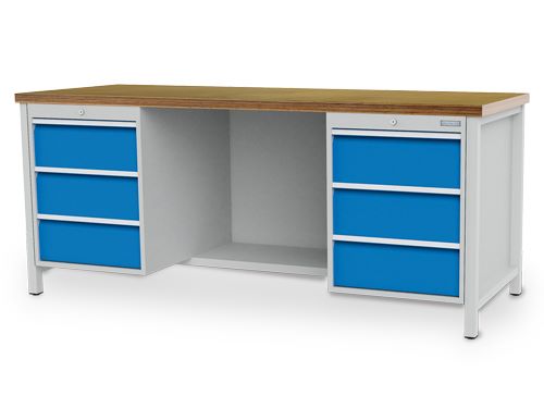 Produktbild Bedrunka+Hirth Kastenwerkbank mit Zentrakverriegelung 2000 x 750 x 859 mm