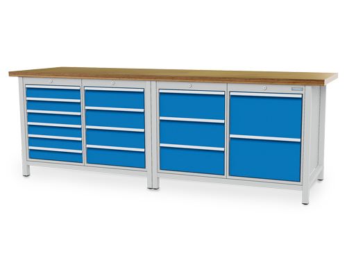 Produktbild Bedrunka+Hirth Kastenwerkbank mit Multiplexplatte R 18-24 Maße 2500 x 750 x 859 mm