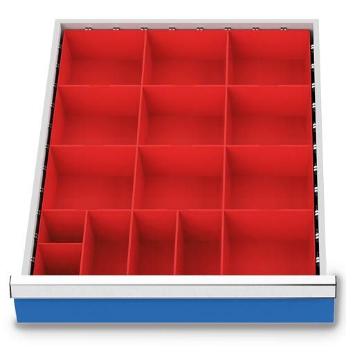 Produktbild Bedrunka+Hirth Kleinteilekästen Set 15 teilig  R 18-24 Blendenhöhe 75 mm BxTxH 450 x 600 x 52mm