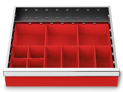 Produktbild Bedrunka+Hirth Kleinteilekästen Set 12 teilig R 18-16 Blendenhöhe 100 mm BxTxH 450 x 400 x 80mm