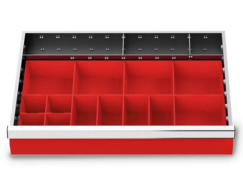 Produktbild Bedrunka+Hirth Kleinteilekästen Set 16 teilig R 24-16 Blendenhöhe 100 mm BxTxH 600 x 400 x 80mm