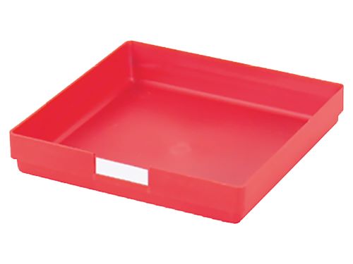Produktbild Bedrunka+Hirth Kleinteilekasten 4 er Set Blendenhöhe 50 mm BxTxH 150 x 150 x 28 mm Rot