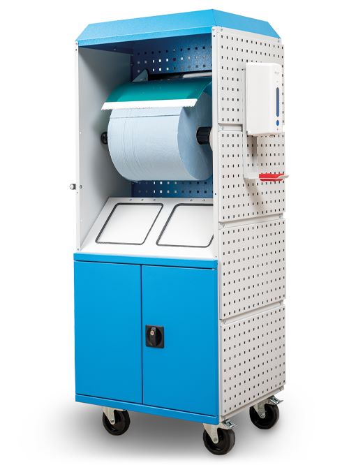 Produktbild Bedrunka+Hirth Reinigungsstation Kubik 5S Maße 690 x 530 x 1690 mm mit Lochplatte