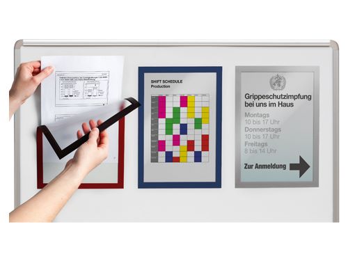 Produktbild Bedrunka+Hirth Magnetrahmen A4 kratzfest BxH 236 x 323 mm dunkelblau