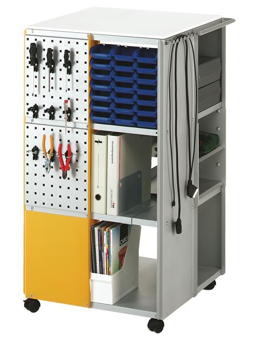 Produktbild Bedrunka+Hirth hoher Rollcontainer Kubik 3 Maße 620 x 620 x 1165 mm mit 4 Lenkrollen