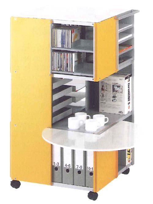 Produktbild Bedrunka+Hirth Rollcontainer Kubik 3-4 Maße 620 x 620 x 1165 mm mit 4 Lenkrollen