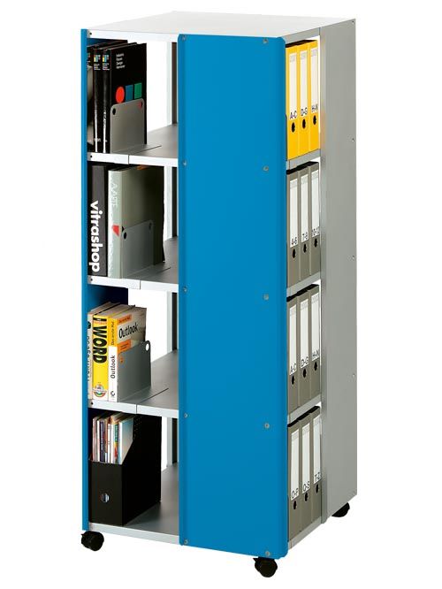 Produktbild Bedrunka+Hirth Hoher Rollcontainer Kubik 4 Maße 620 x 620 x 1525 mm aus Stahlblech