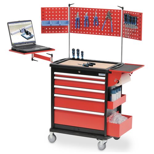 Produktbild Bedrunka+Hirth Maxmobile 1 mit Lochplattenaufbau R 24-12 5 Schubladen Maße 780 x 480 x 1540 mm bild 1