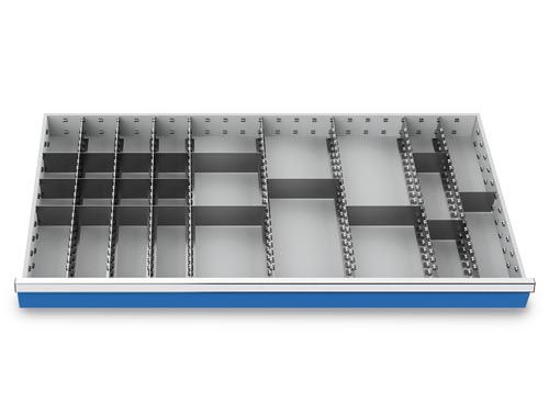 Produktbild Bedrunka+Hirth Metalleinteilung Set 27 teilig R 48-24 BxTxH 1200 x 600 x 75 mm
