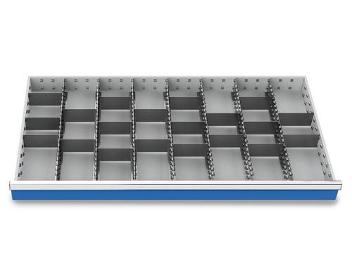 Produktbild Bedrunka+Hirth Metalleinteilung Set 27 teilig R 48-24 BxTxH 1200 x 600 x 75 mm
