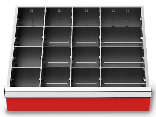 Produktbild Bedrunka+Hirth Metalleinteilung Set 15 teilig R 18-16 Blendenhöhe 100 mm BxTxH 450x400x100 mm