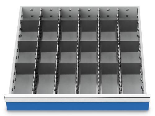 Produktbild Bedrunka+Hirth Metalleinteilung Set 23 teilig R 24-24 Blendenhöhe 50 mm BxTxH 600 x 600 x 50 mm
