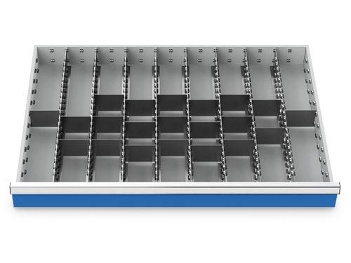Produktbild Bedrunka+Hirth Metalleinteilung Set 29 teilig R 36-24 BxTxH 900 x 600 x 75 mm
